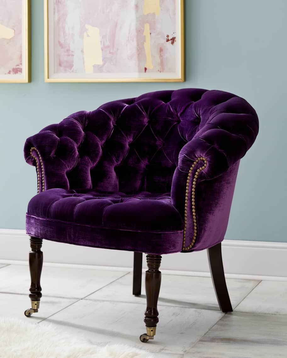 Plum shop velvet chair