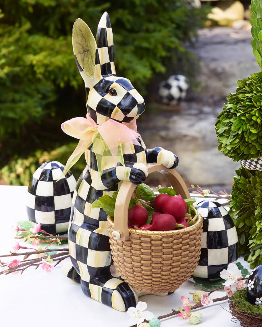 MacKenzie Childs Courtly Check Rabbit Figure Horchow