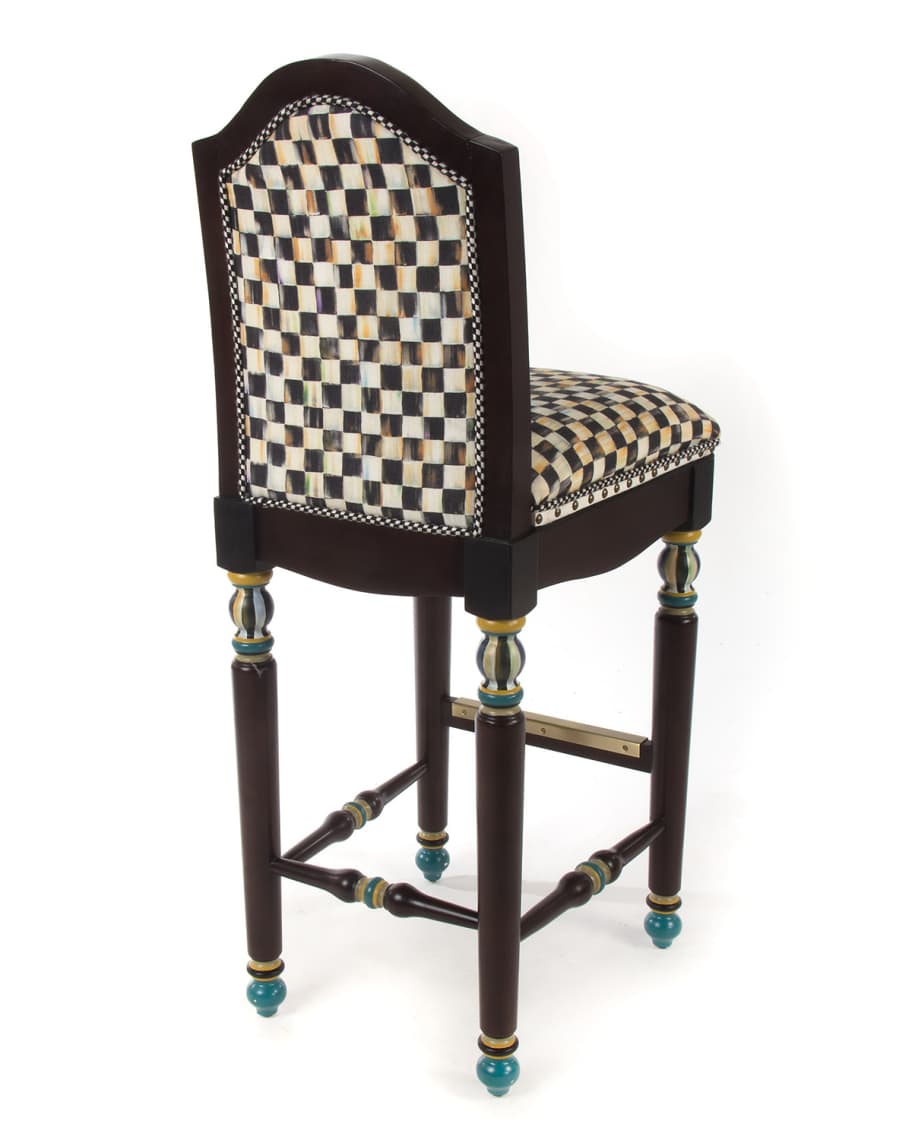 Image 2 of 2: Courtly Check Underpinnings Barstool with Back