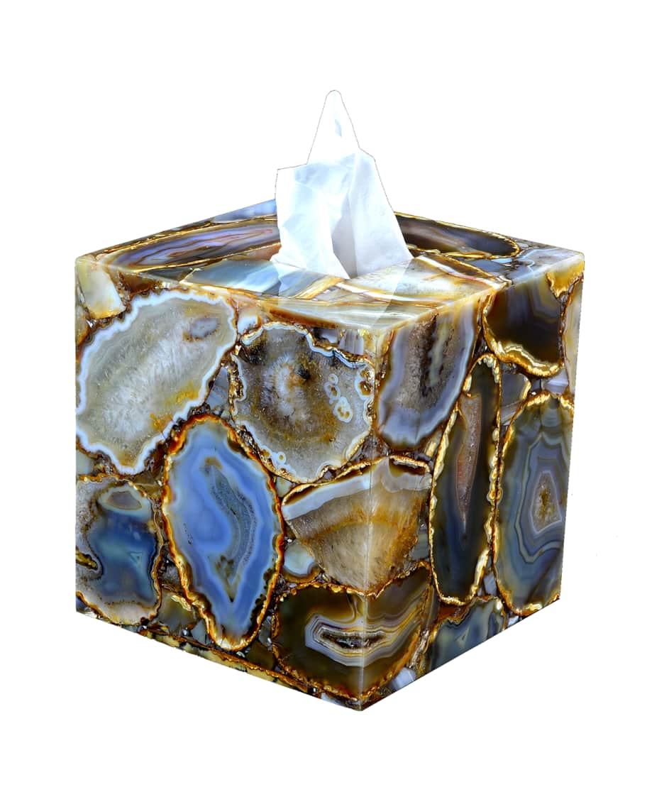 Image 1 of 1: Taj Agate Tissue Box Cover