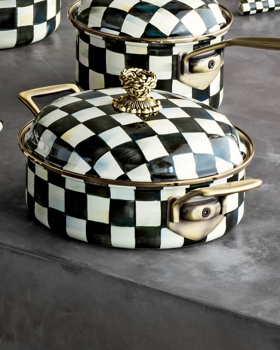 Image 2 of 2: Courtly Check Enamel 3-Quart Casserole/Dutch Oven