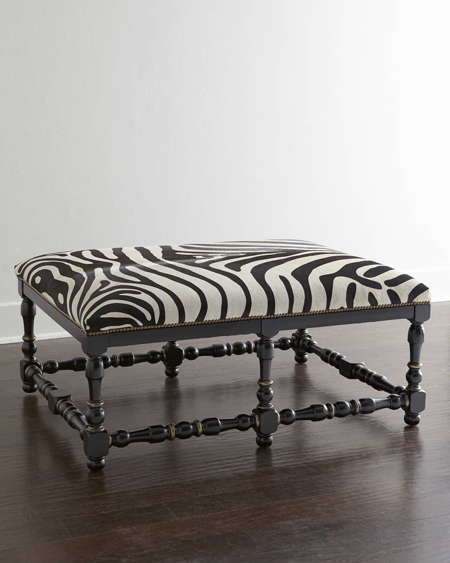 Zebra bench best sale ottoman