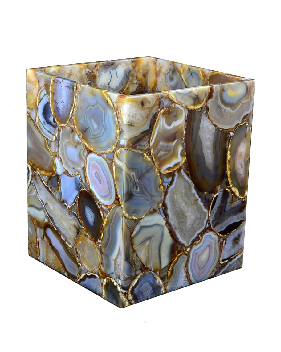 Image 1 of 2: Taj Agate Wastebasket