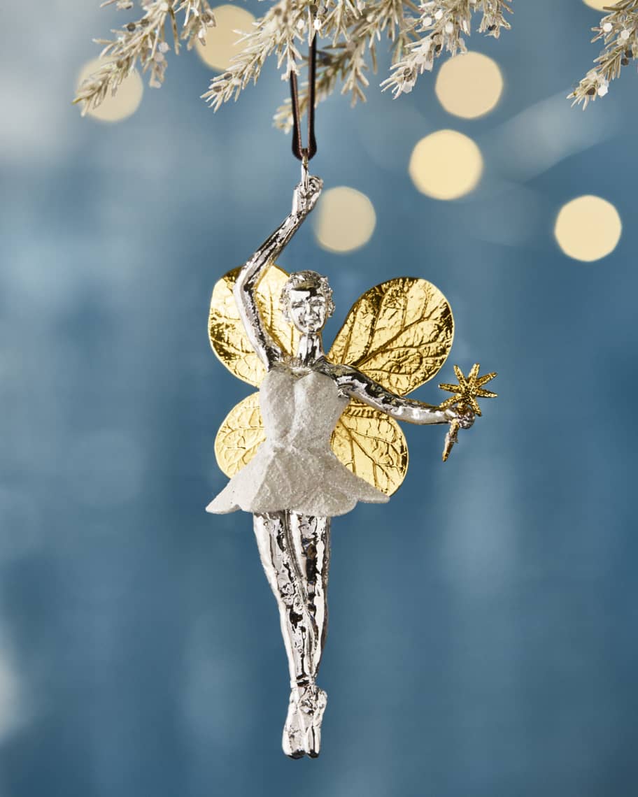Image 1 of 3: Botanical Leaf Fairy Christmas Ornament