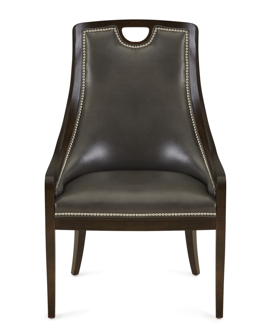 Image 3 of 4: Scottie Leather Dining Chair