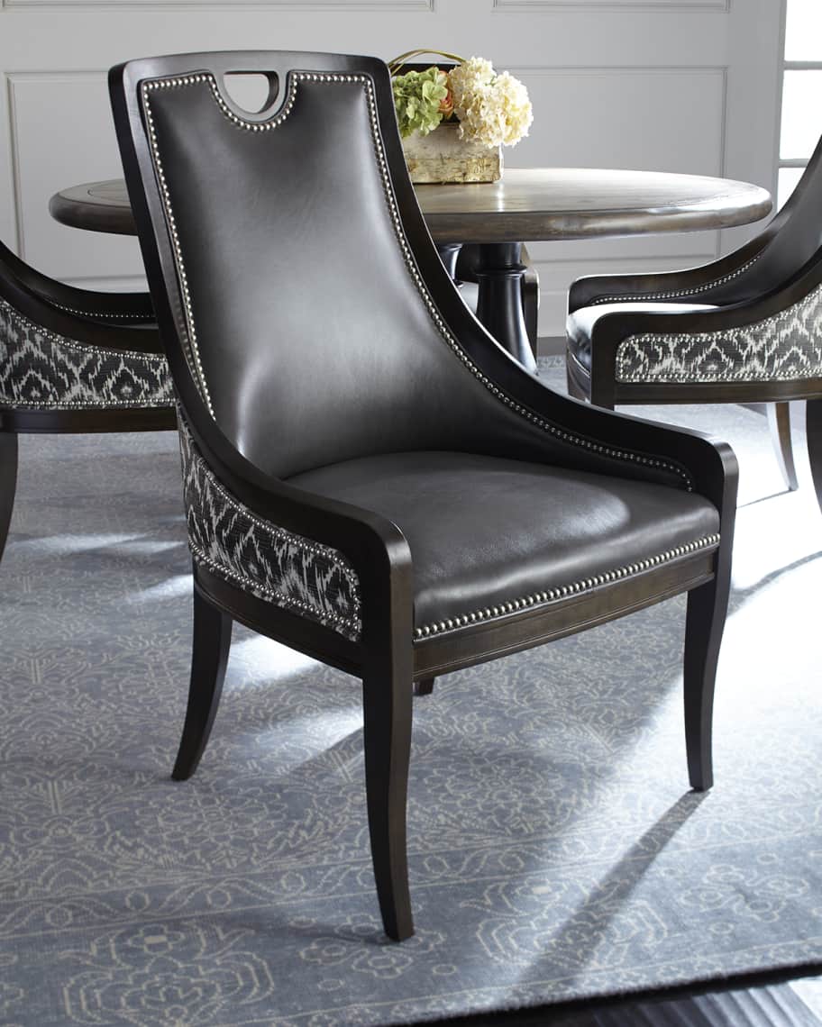 Image 1 of 4: Scottie Leather Dining Chair