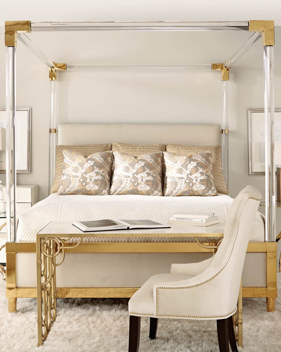 Image 3 of 6: Hayworth Golden Acrylic King Bed