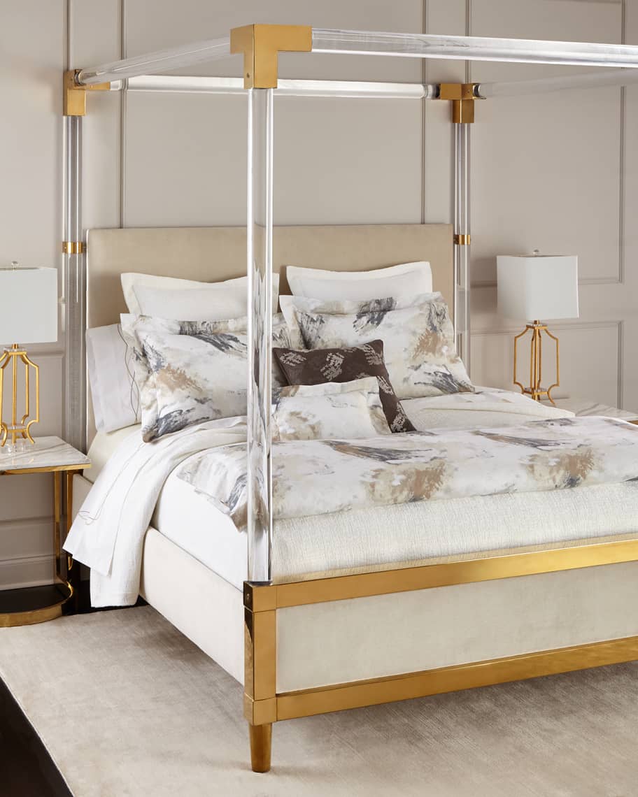 Image 1 of 6: Hayworth Golden Acrylic King Bed