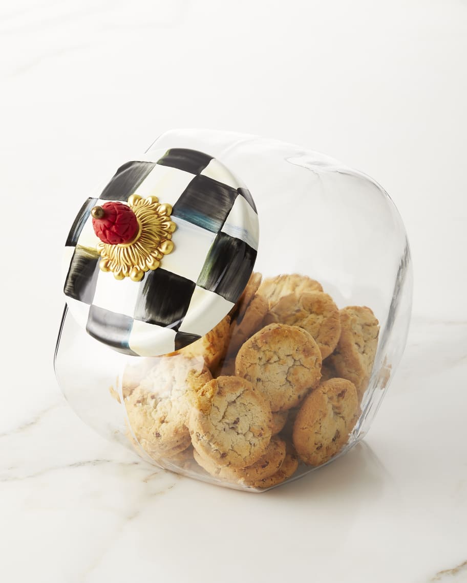 MacKenzie-Childs  Cookie Jar with Courtly Check Lid