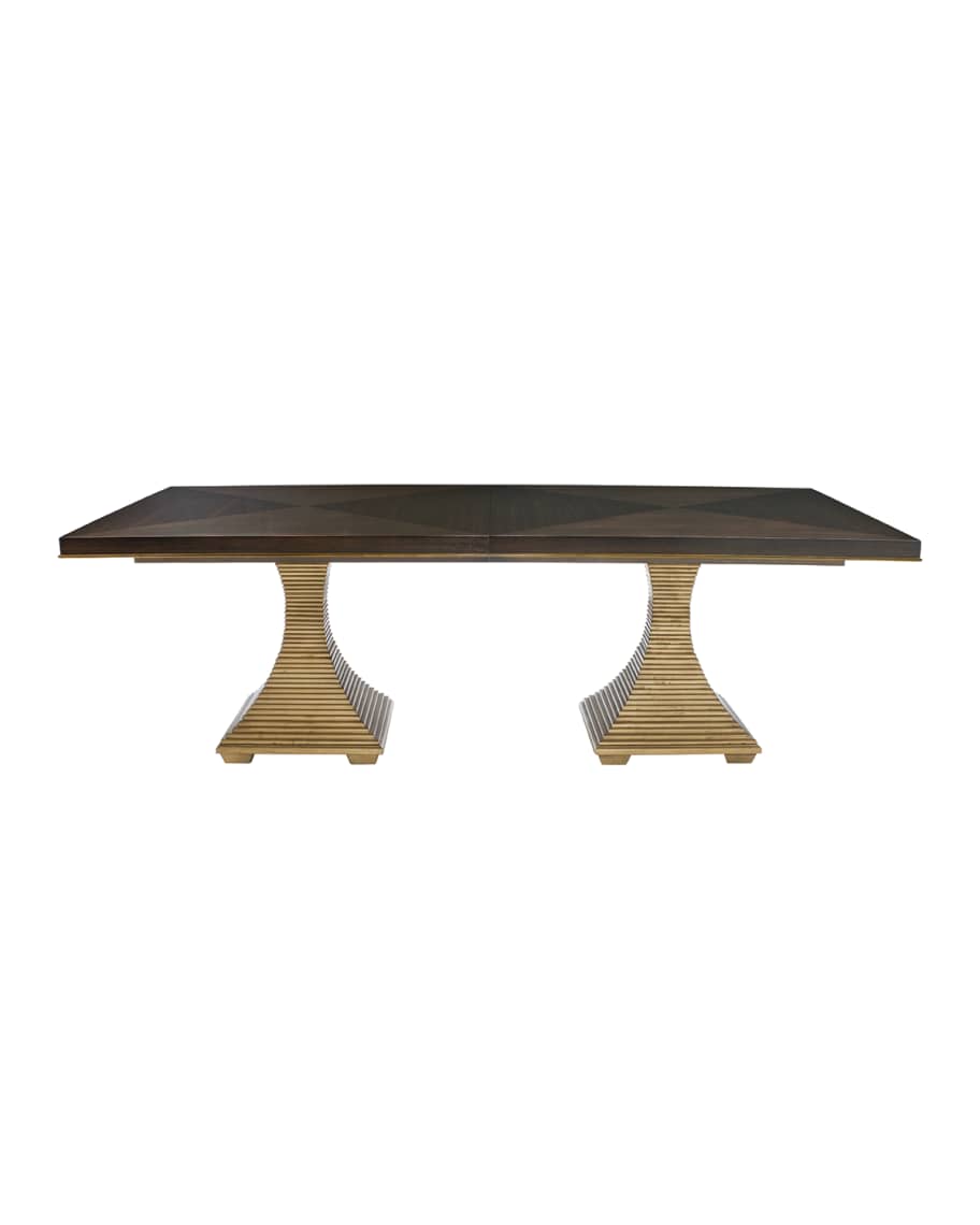 Image 3 of 3: Jet Set Double Pedestal Table