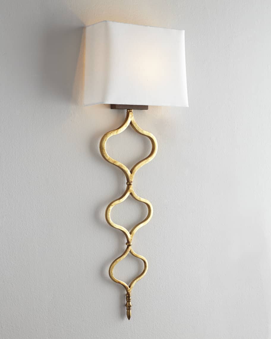 Image 1 of 3: Sinuous Metal Sconce