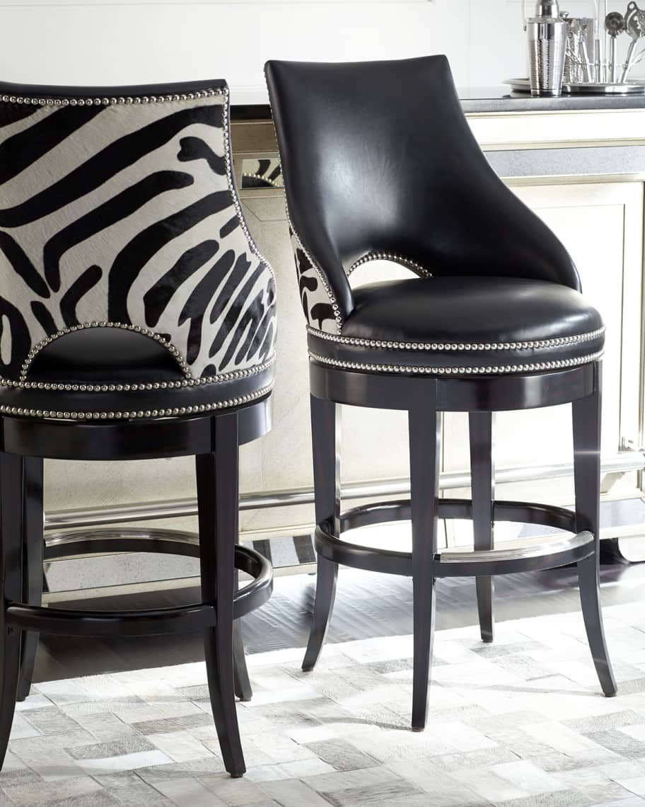 Ambella Inga Hairhide Barstool Horchow