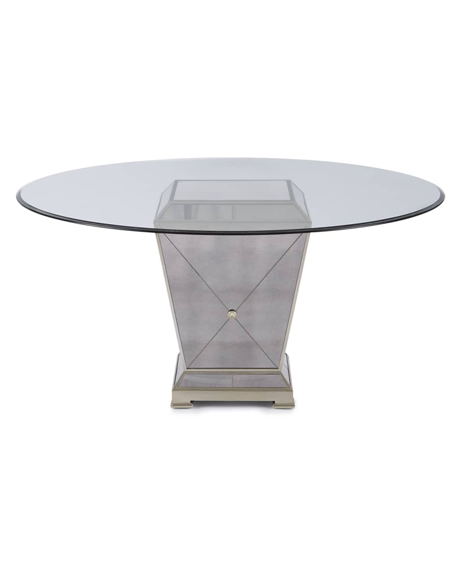 Image 2 of 2: Milo Mirrored Dining Table