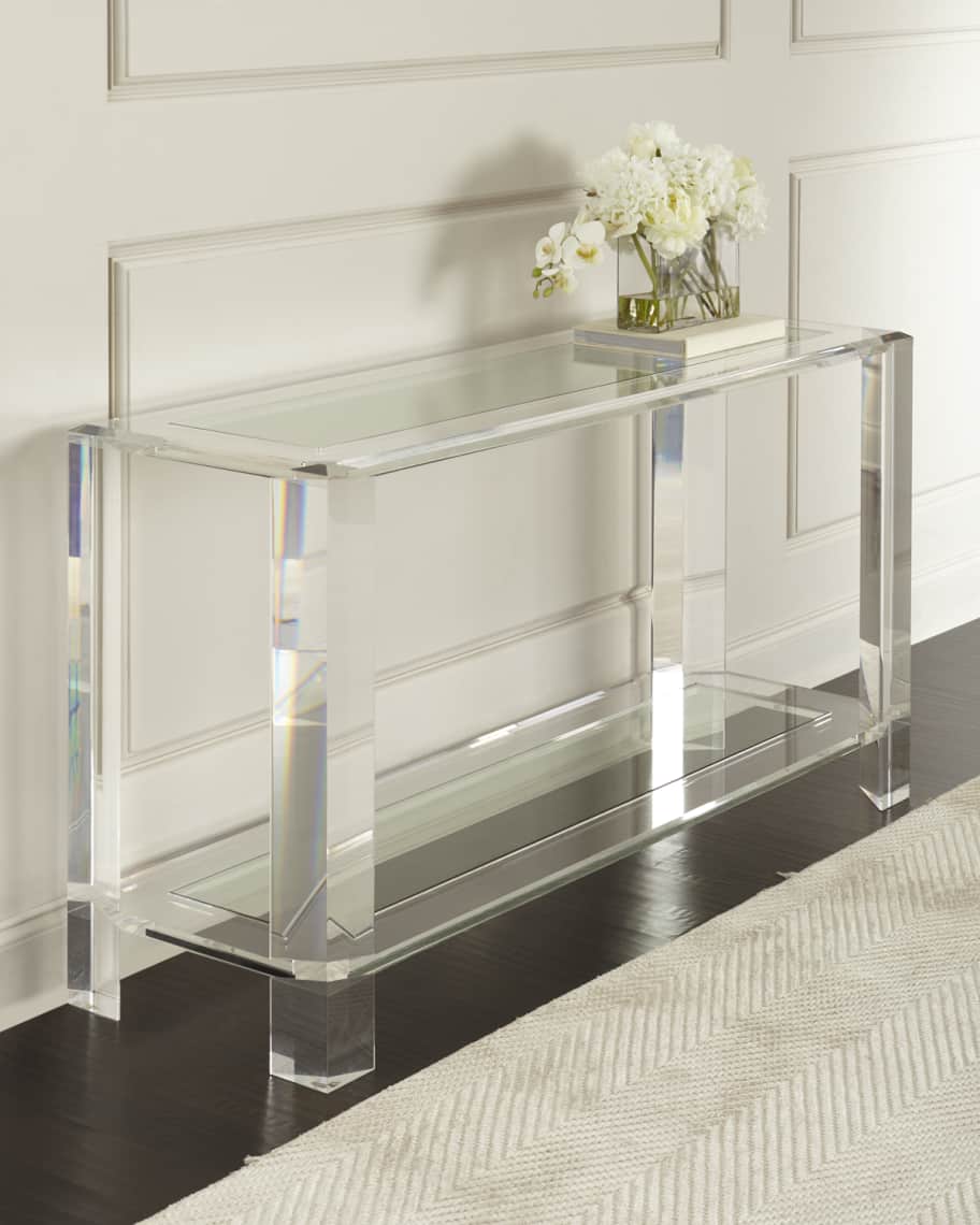 Acrylic entryway shop table
