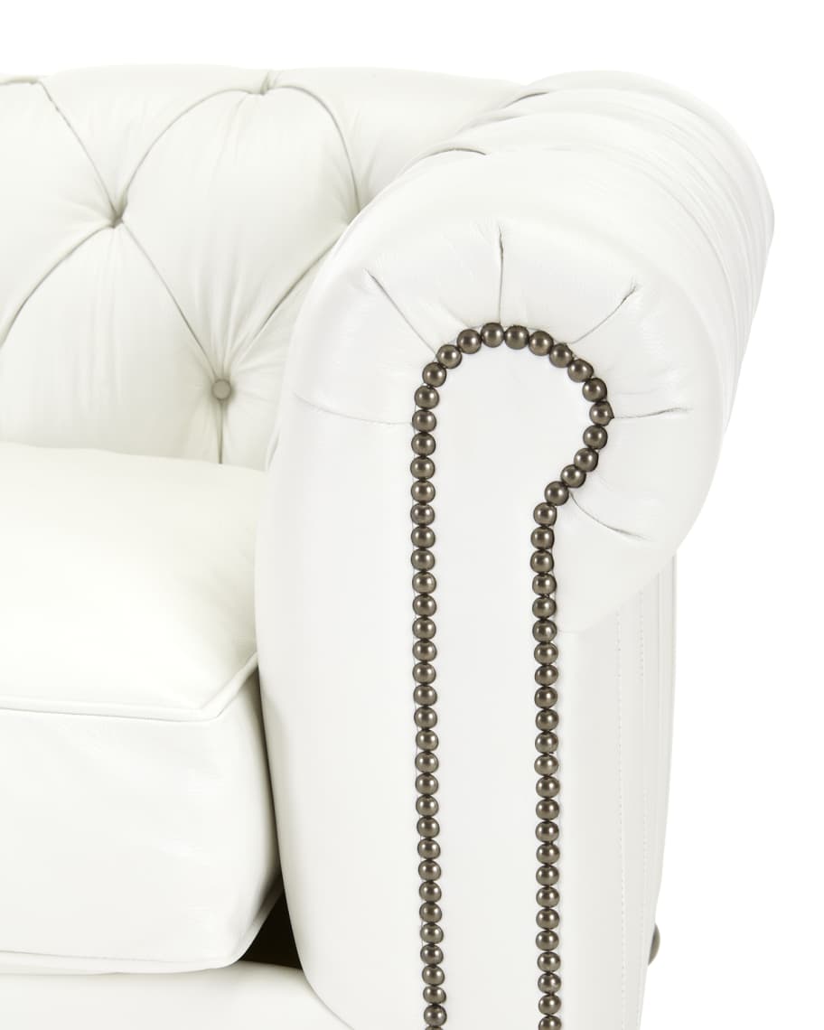 Image 3 of 4: Whitestone Chesterfield Leather Sofa