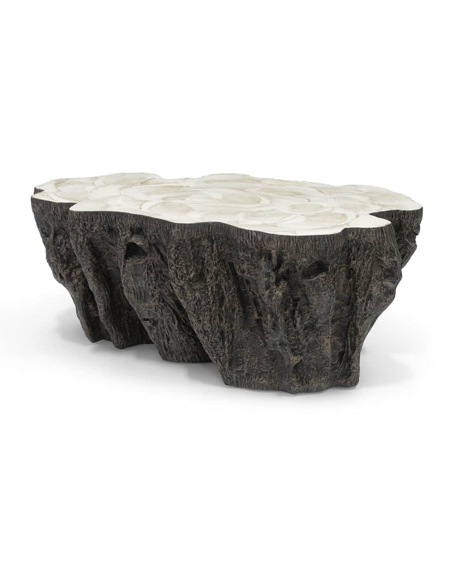 Palecek Ursula Fossilized Clam Coffee Table Horchow