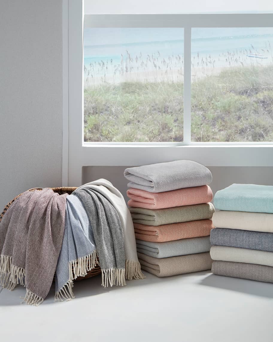 Sferra herringbone throw best sale