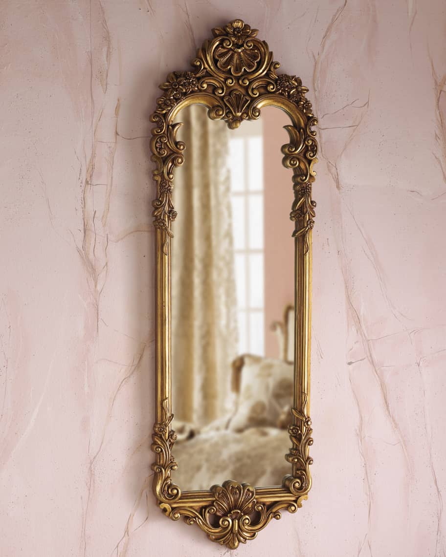 Gold dressing mirror top