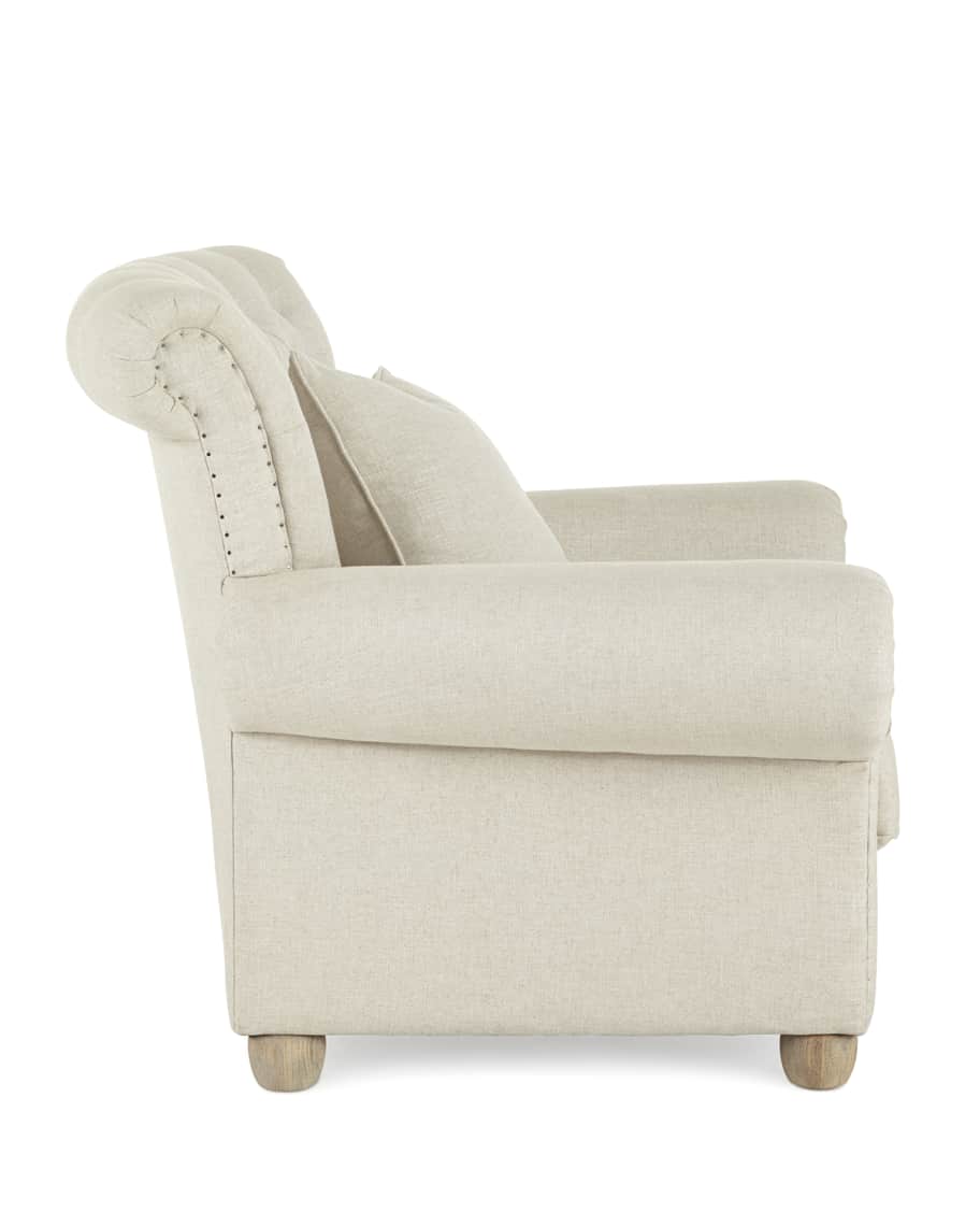 Image 2 of 3: Dorothy Tufted-Back Chair, Ivory