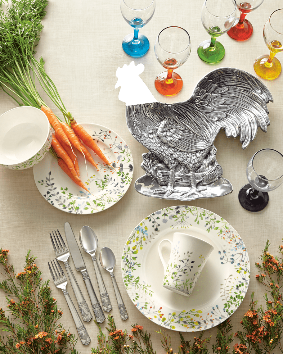 Image 2 of 3: 45-Piece Rooster Flatware Service