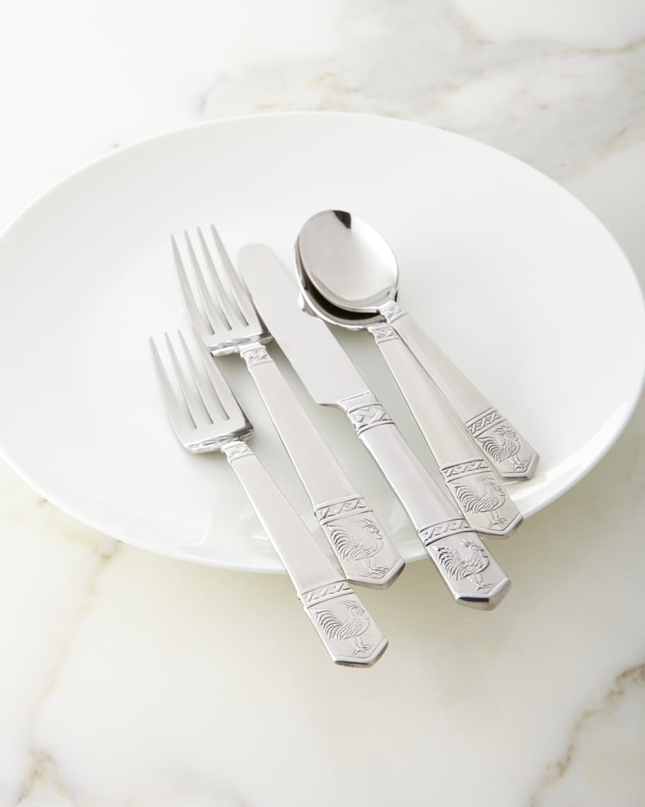 Image 1 of 3: 45-Piece Rooster Flatware Service