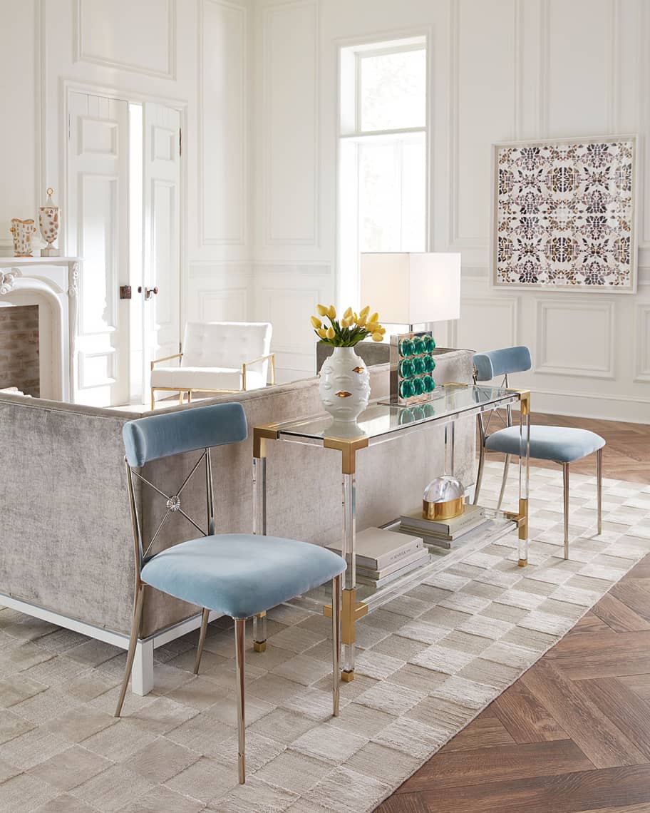 Image 3 of 3: Jacques Acrylic & Brass Console