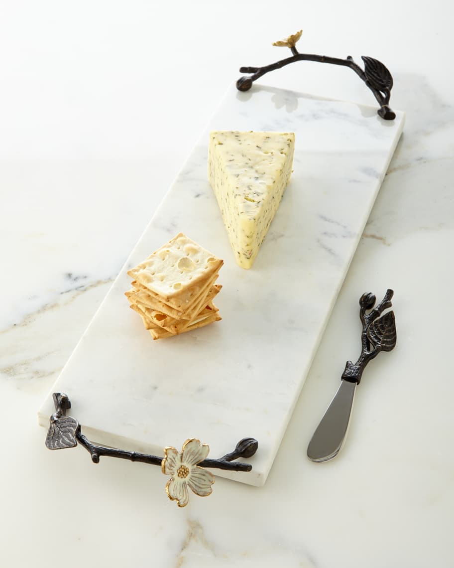 Michael Aram Small Dogwood Cheese Board/Knife Horchow