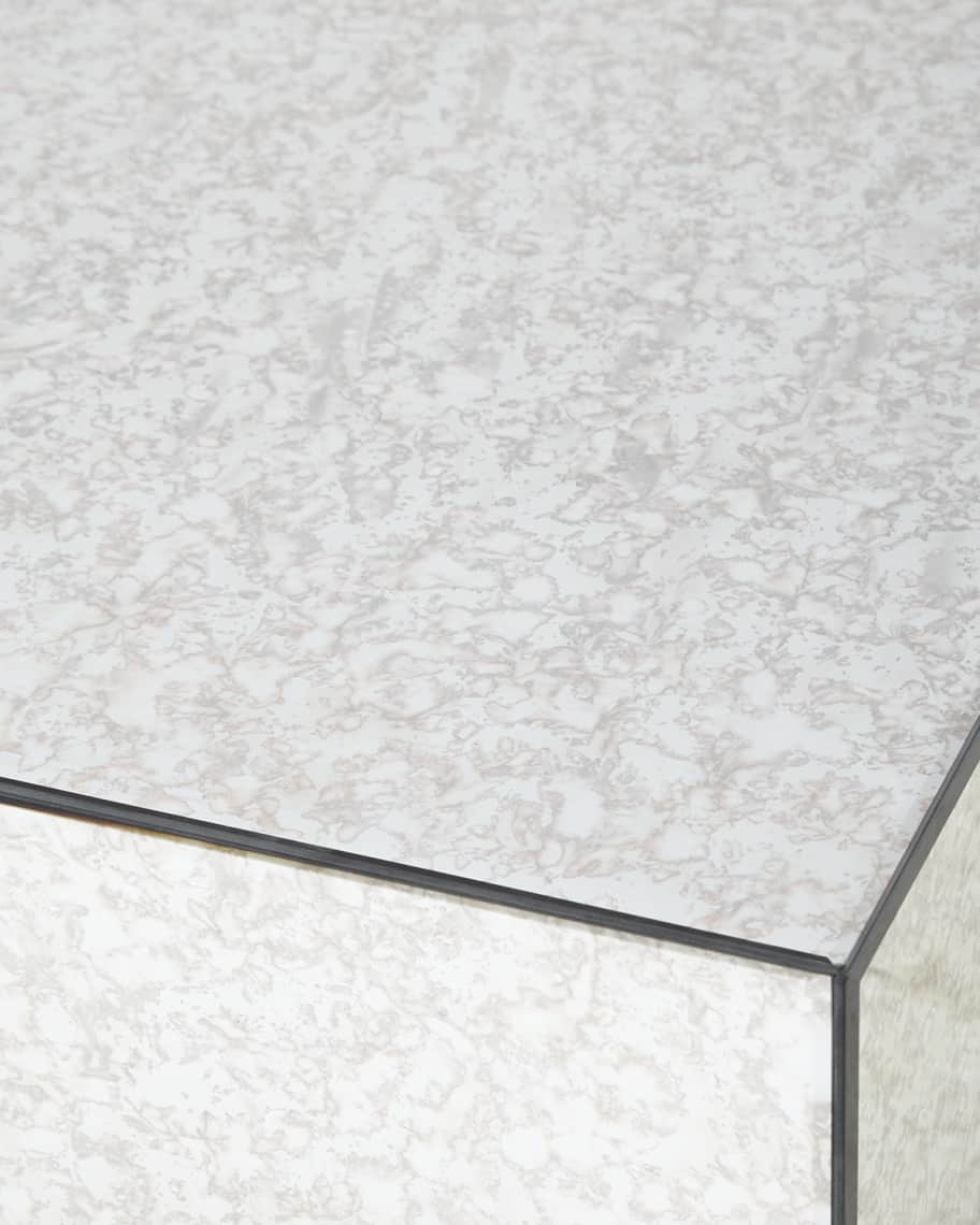 Image 3 of 5: Antique Mirrored Block Coffee Table