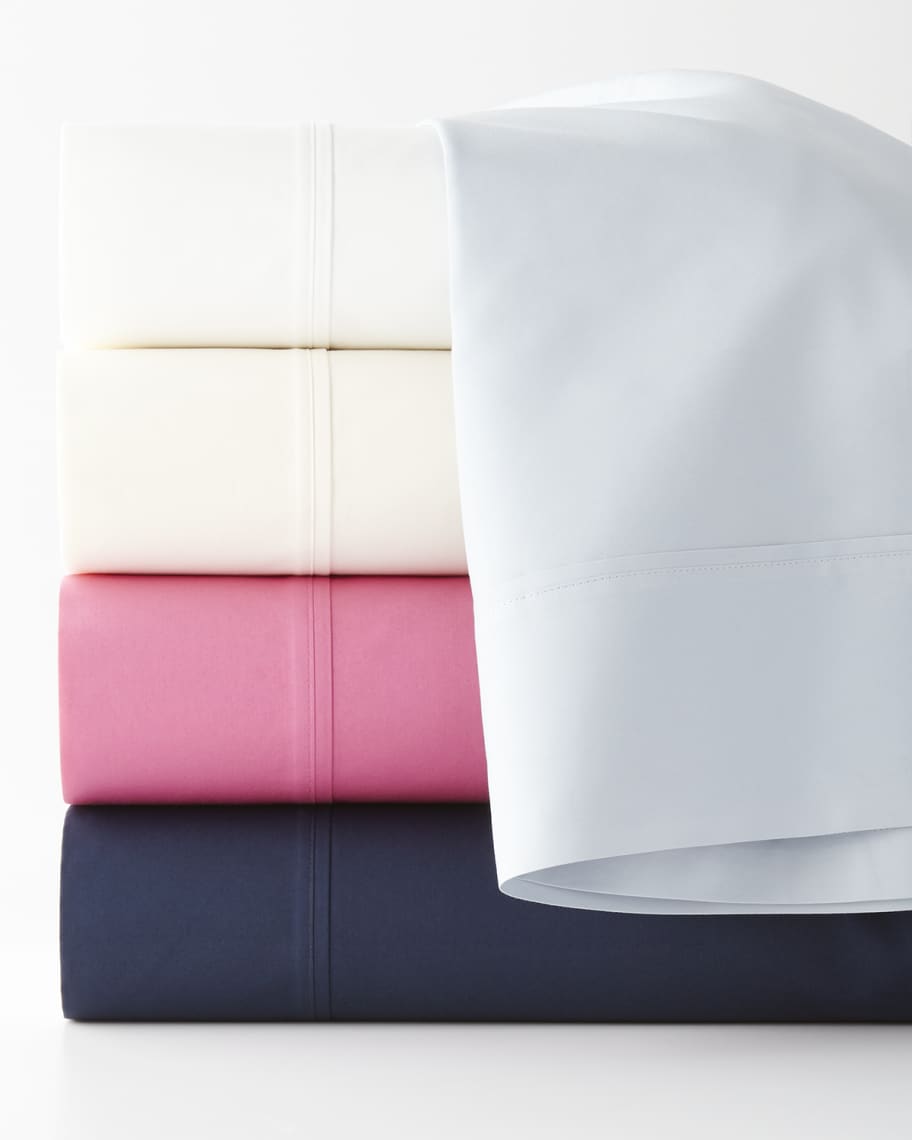 Image 1 of 2: Twin 464 Thread Count Percale Flat Sheet