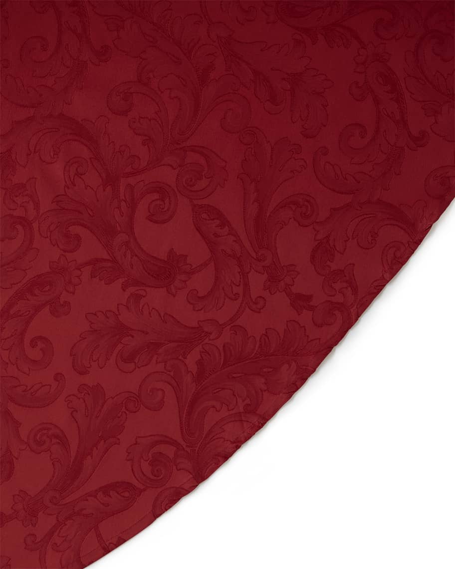 Image 1 of 5: Plume Jacquard 90" Round Tablecloth