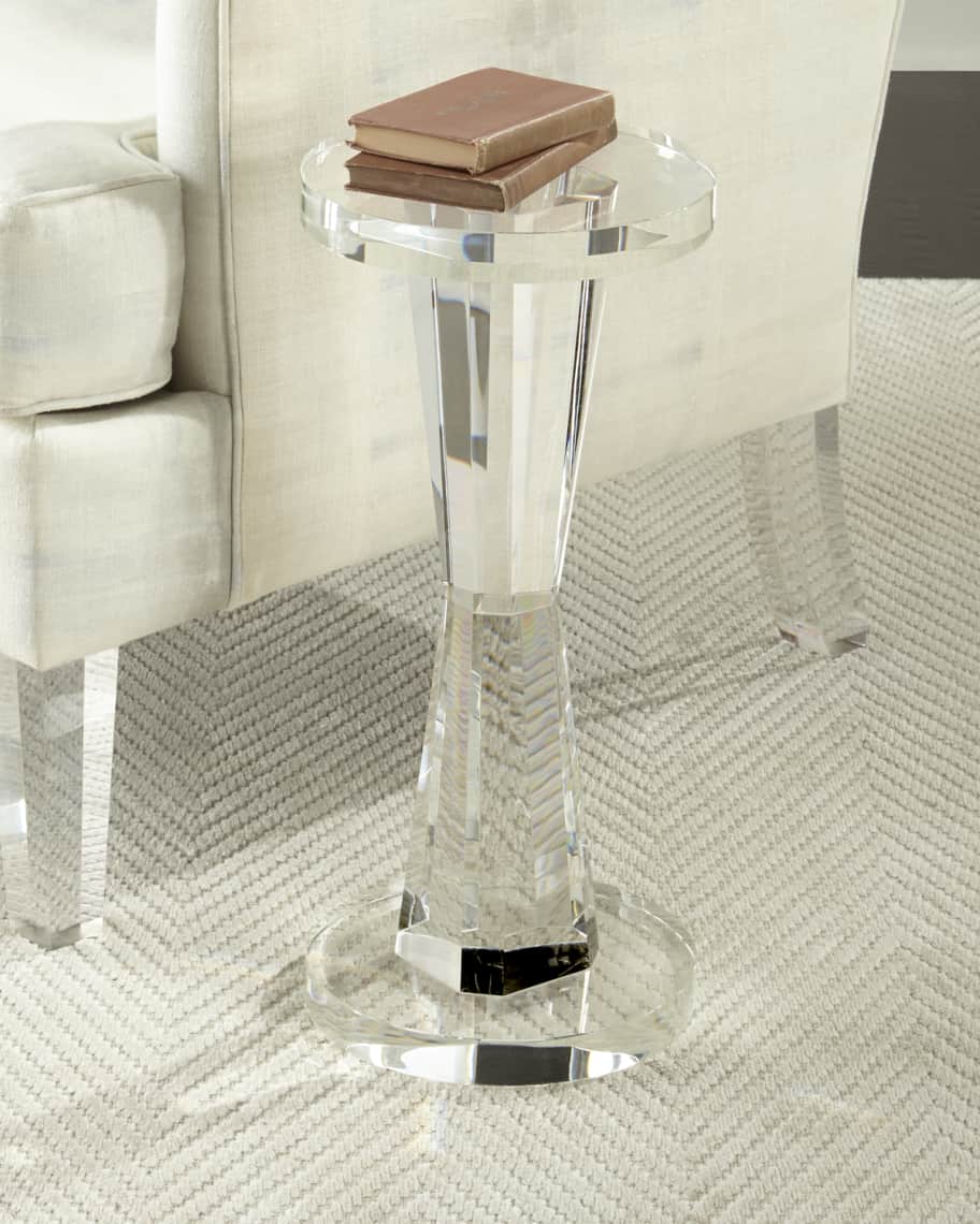 Image 1 of 3: Duchess Cylinder Crystal Side Table