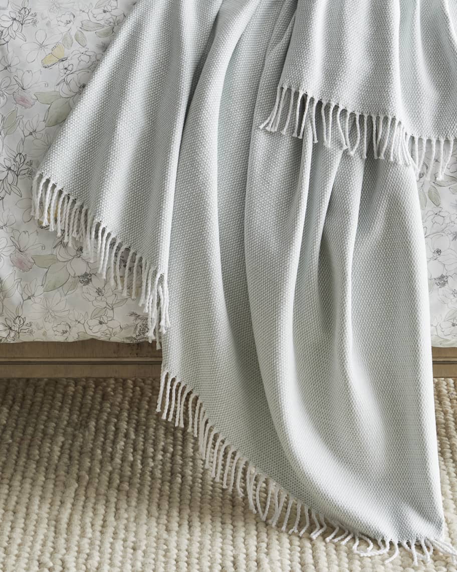 Sferra basketweave throw sales