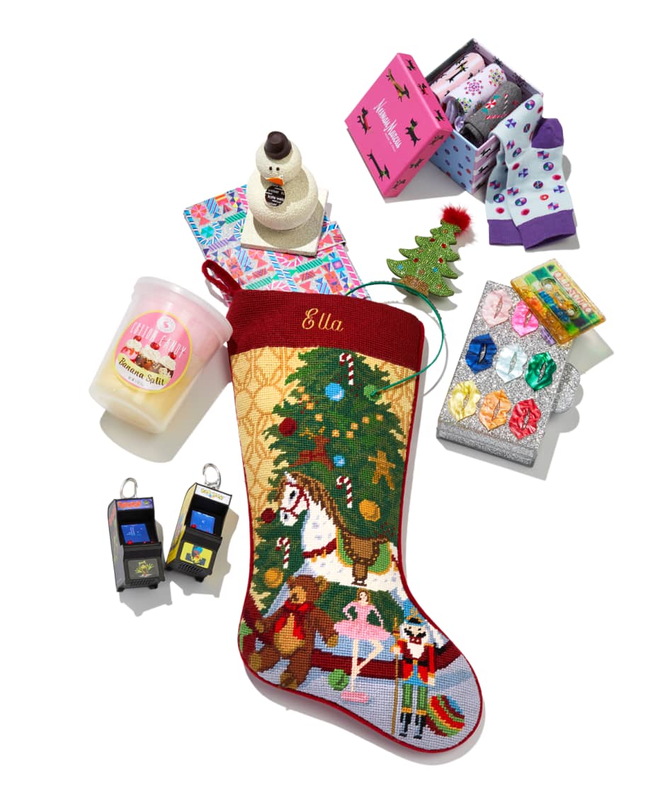Image 3 of 3: Christmas Toys Needlepoint Stocking