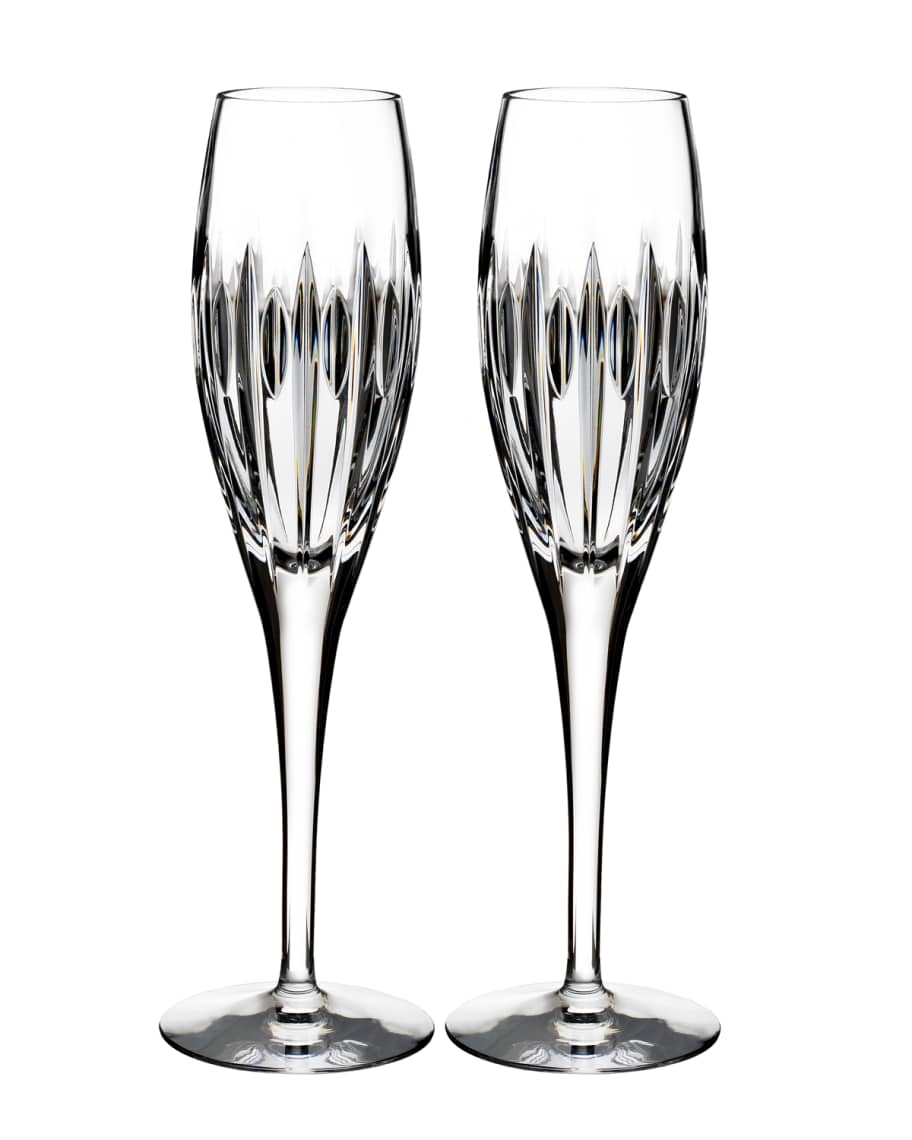Image 1 of 1: Mara Crystal Champagne Flutes, Set of Two