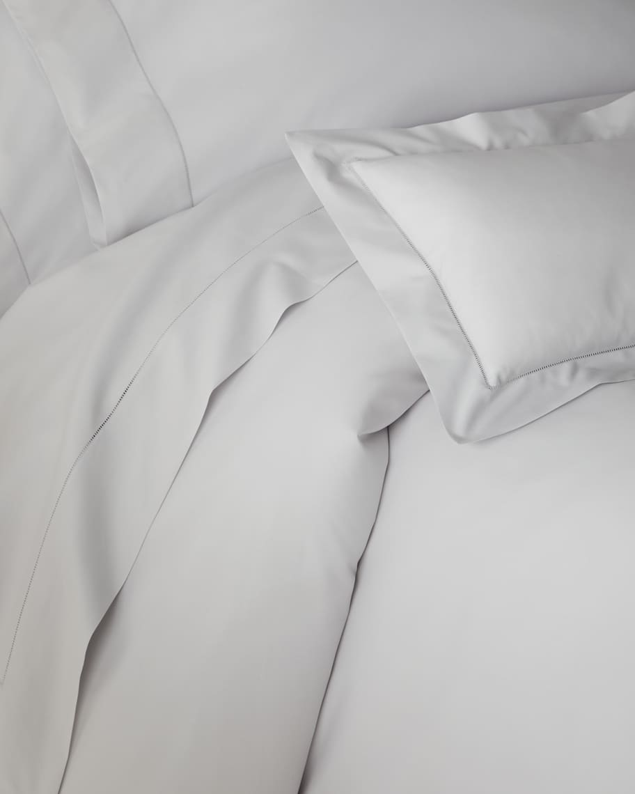SFERRA Celeste Full/Queen Percale Flat Sheet