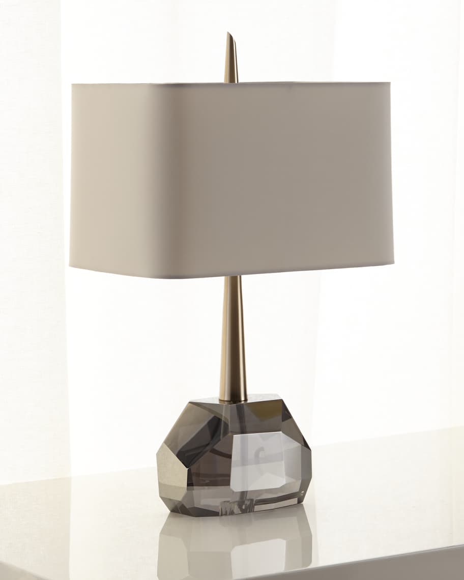 Crystal & Brass Table Lamp