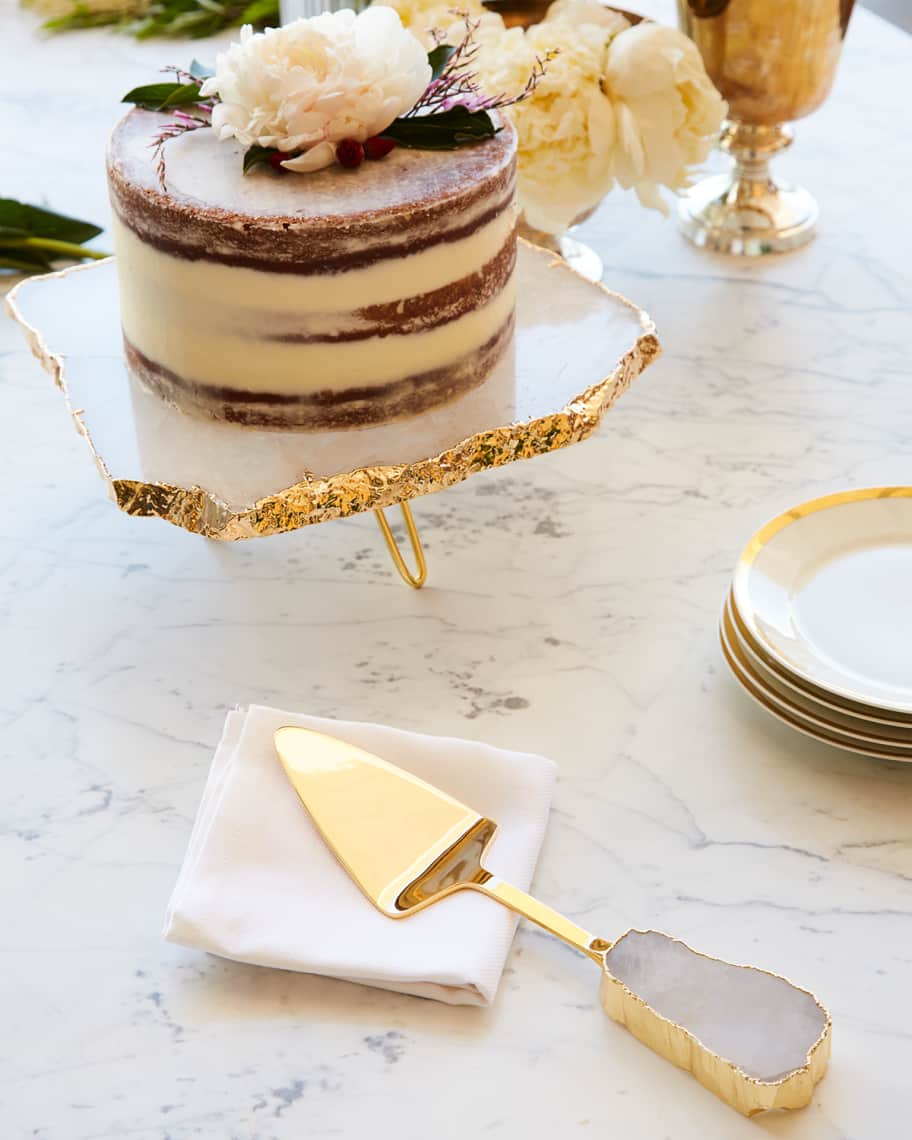 Image 3 of 4: Torta Gold-Plated Cake Stand