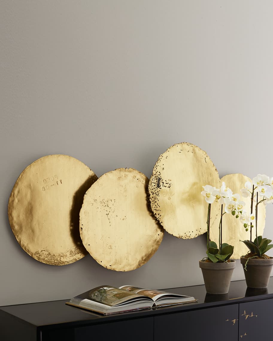 Image 2 of 3: Four Oil Drum Lid Art Pieces