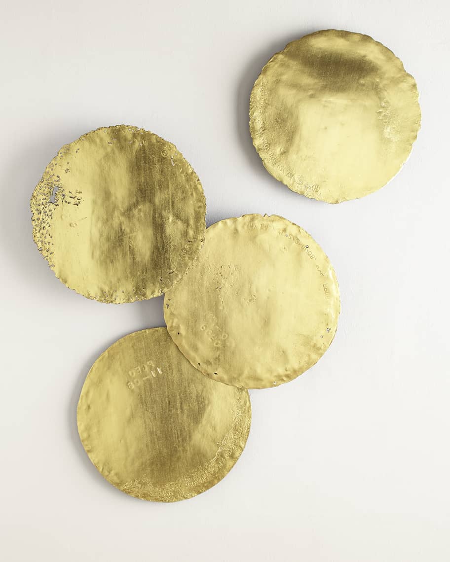 Image 1 of 3: Four Oil Drum Lid Art Pieces