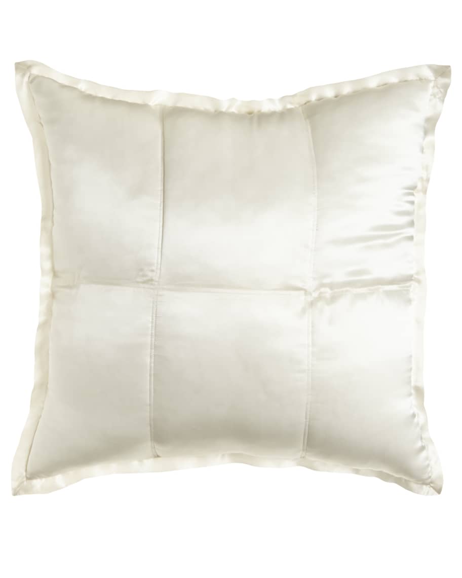 Image 1 of 3: Reflection Quilted Silk European Sham