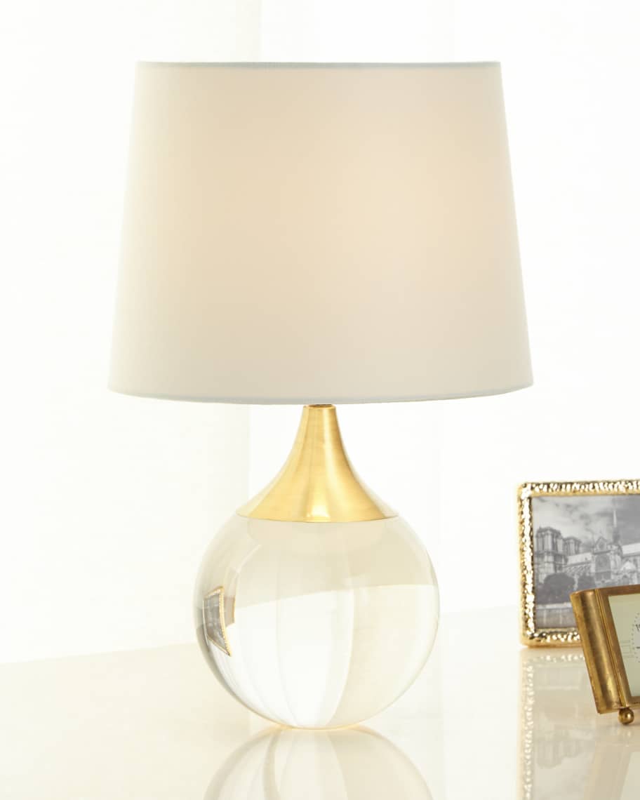 Image 3 of 3: Fluted Crystal Ball Lamp