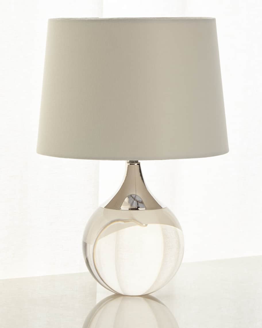 Image 1 of 3: Fluted Crystal Ball Lamp