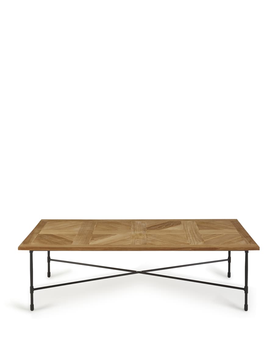 Image 3 of 3: Avery Neoclassical Teak Outdoor Coffee Table