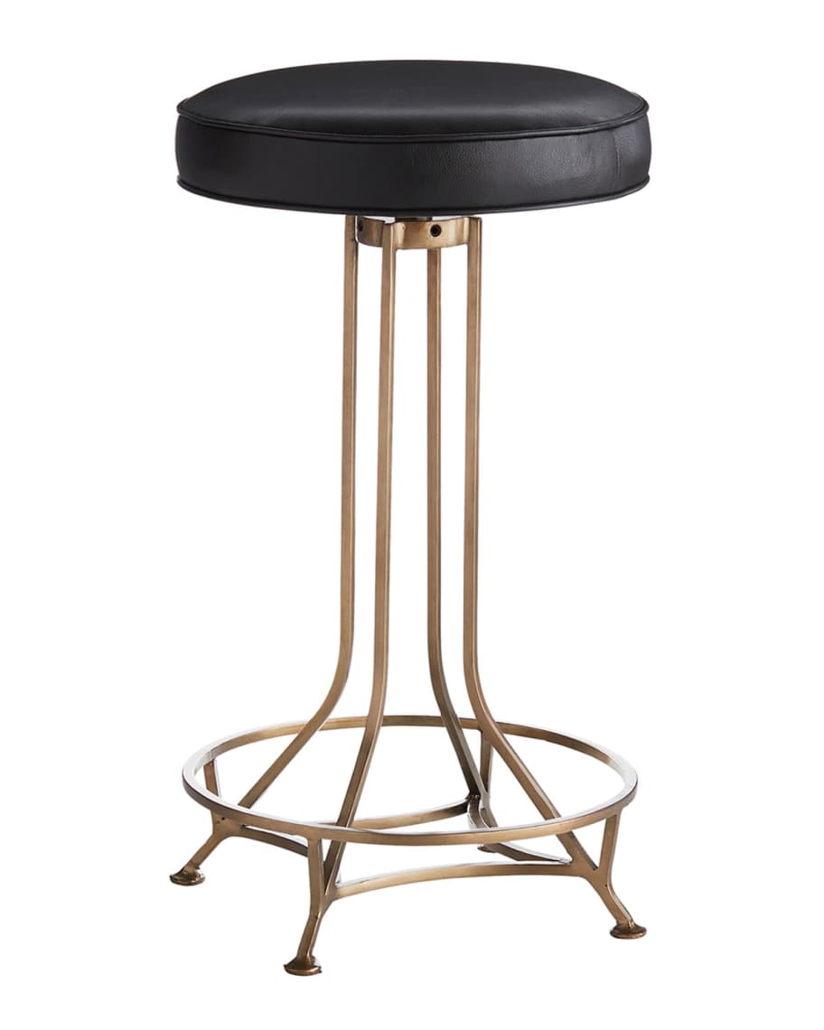 Image 2 of 3: Bexah Leather Counter Stool