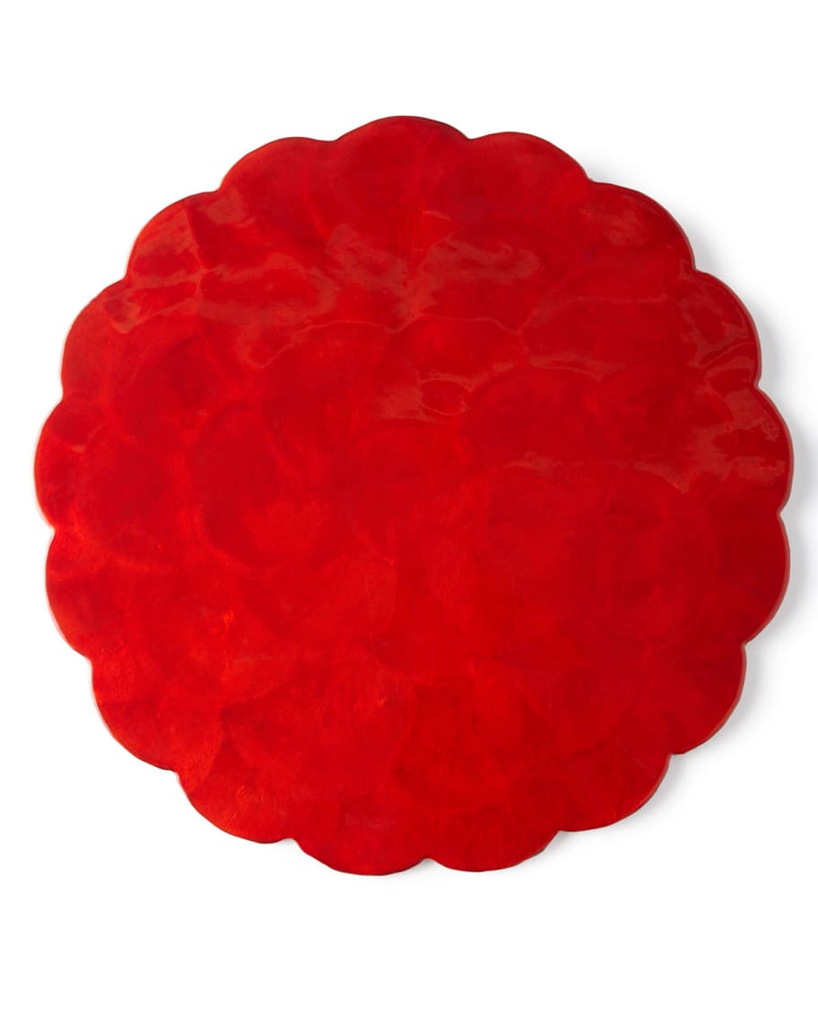 Image 1 of 1: Four 14" Round Capiz Shell Placemats