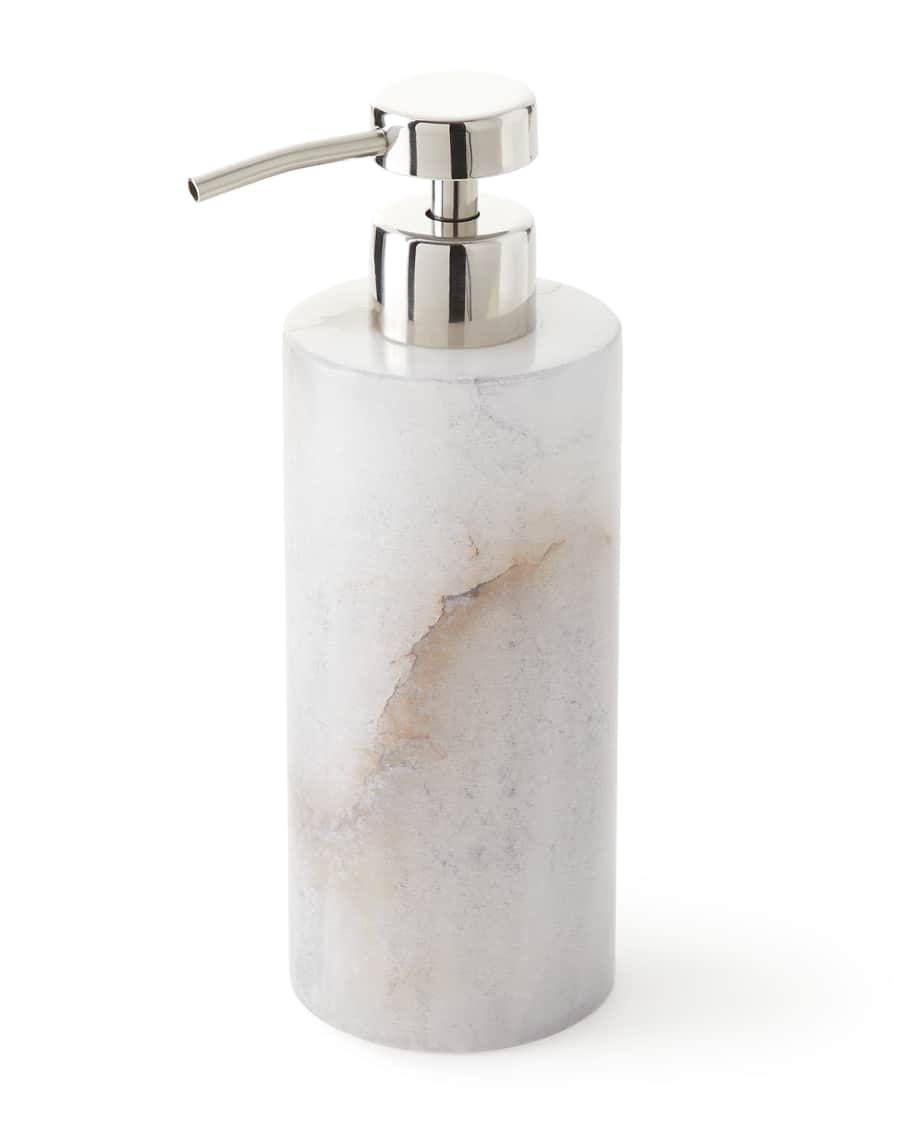 Image 1 of 1: Alabaster Bath Accessory Lotion Dispenser