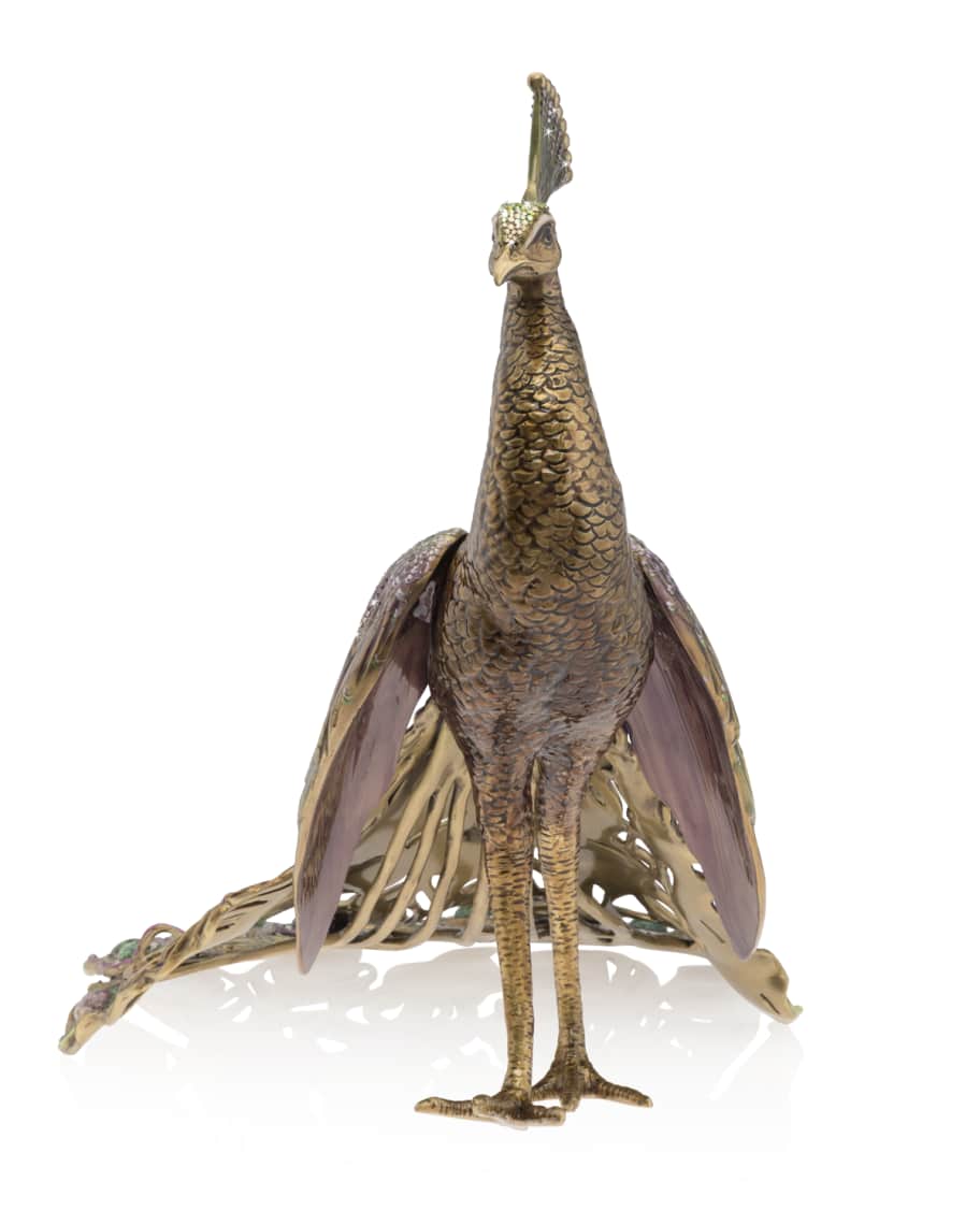 Image 2 of 3: Grand Peacock Figurine
