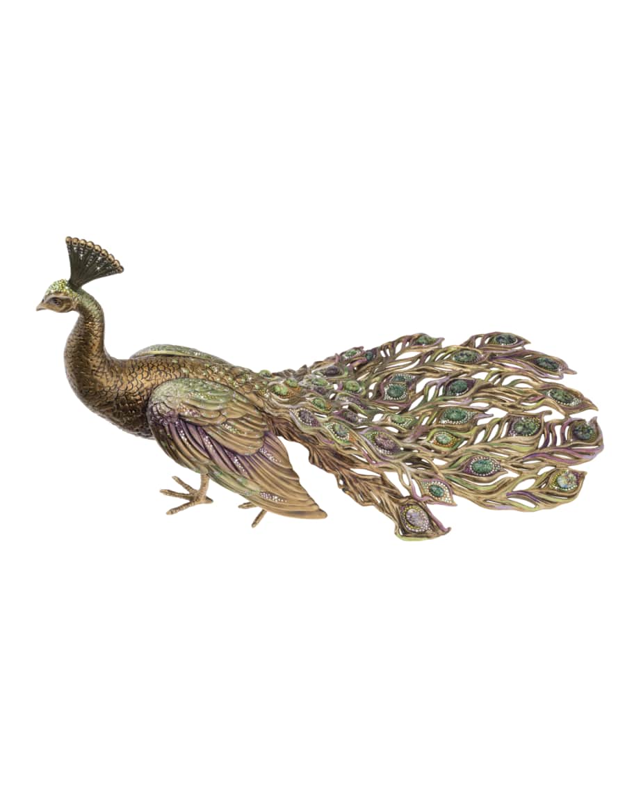Image 3 of 3: Grand Peacock Figurine