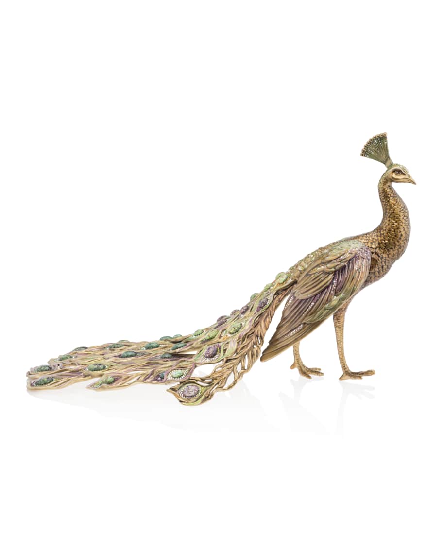 Image 1 of 3: Grand Peacock Figurine