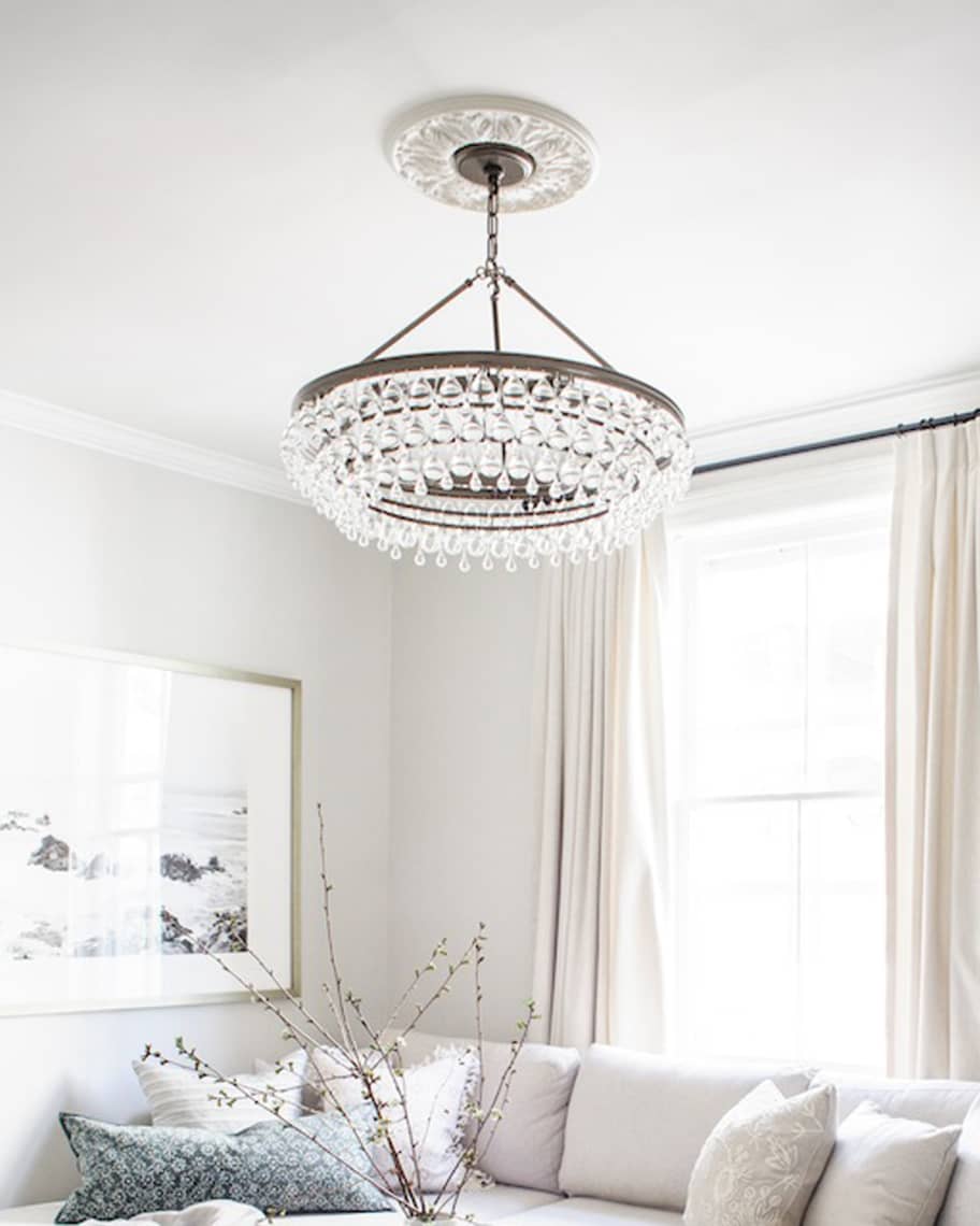 Image 3 of 5: Calypso 6-Light Crystal Teardrop Chandelier